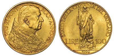 Vaticano. Pio XI, 1922-1939. Lotto di Nove Monete.