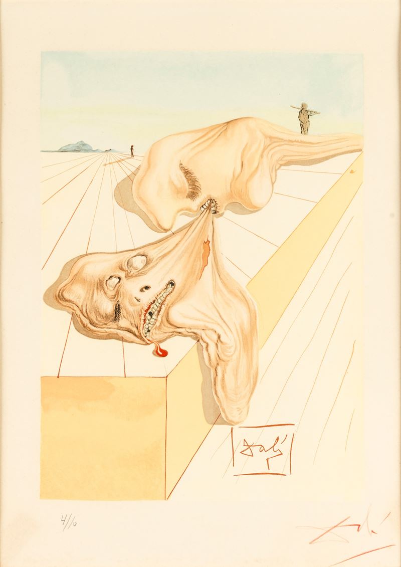 Salvador Dalì : Divina Commedia  - litografia offset - Auction Art M&C - Summer Prints - Cambi Casa d'Aste