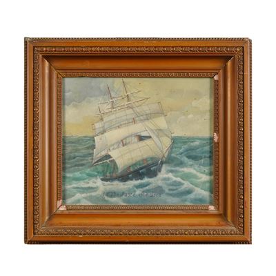Andrea Fasce, Veliero in navigazione, 1903, olio su tela