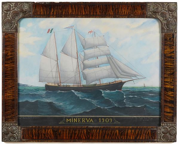Ritratto del veliero Minerva, 1909