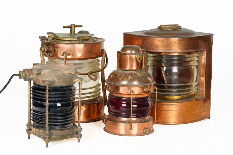 Lotto di 4 fanali da marina  - Auction Maritime Art - Cambi Casa d'Aste