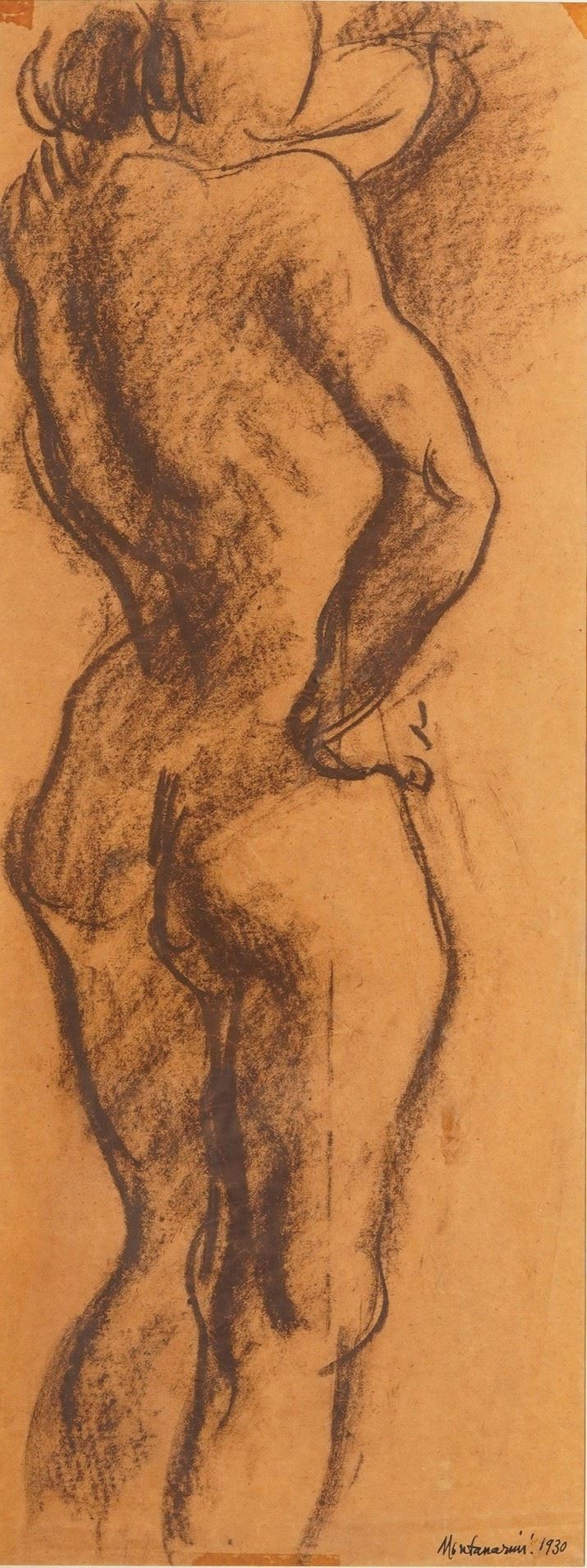 Luigi Montanarini : Nudo femminile  - carboncino - Auction Modern & Contemporary - Cambi Casa d'Aste