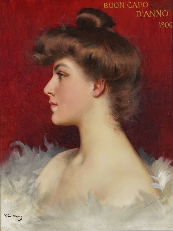 Vittorio Matteo Corcos - Ritratto femminile