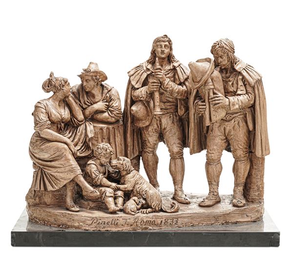 Scena popolare con zampognari