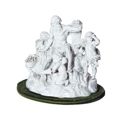 Gruppo Allegorico Dell’ariameissen, Periodo Marcolini, 1780 Circamodello di Michel Victor Acier, ...