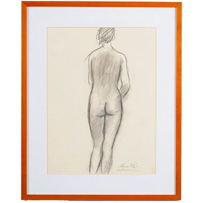 Nudo di donna, matita su carta