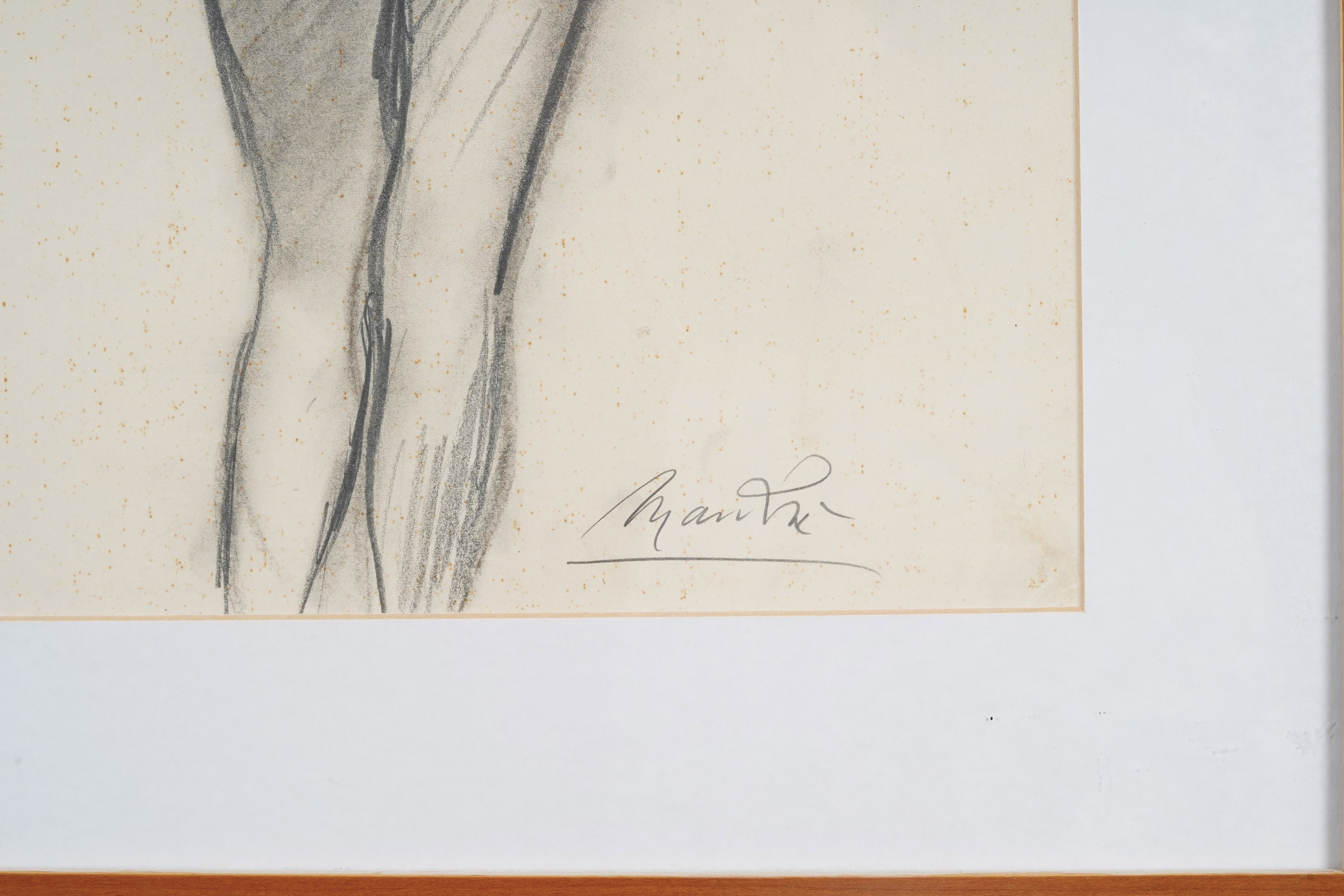 Giacomo Manzù - Nudo di donna, matita su carta