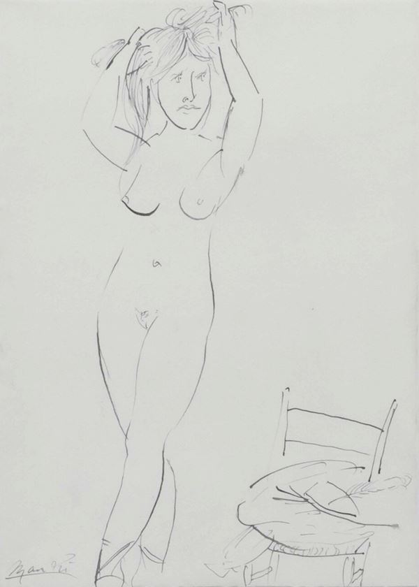 Giacomo Manz&#249; - Nudo di donna