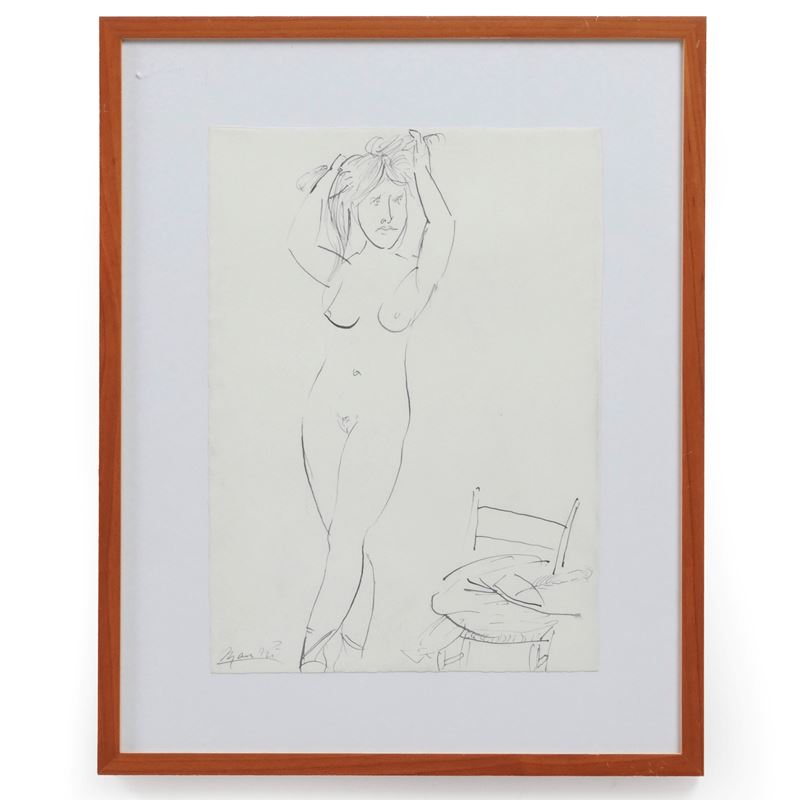Giacomo Manzù : Nudo di donna  (1972)  - matita su carta - Asta Antiquariato - Cambi Casa d'Aste