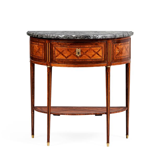 Piccola consolle demilune. Francia, fine XVIII secolo