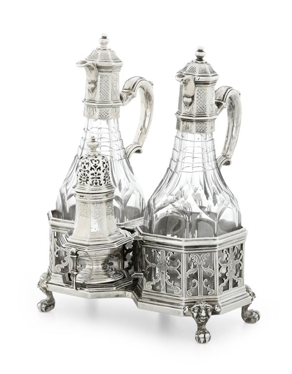 Cruet. Londra prima metà del XVIII secolo, argentiere John White (documentato nel 1724)