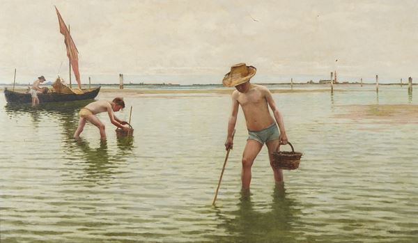 William Henry Bartlett - Pescatori nella laguna