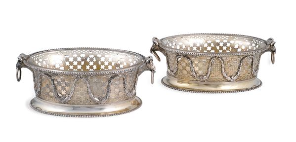 Coppia di cestini. Londra 1884, argentiere Frederick Brasted