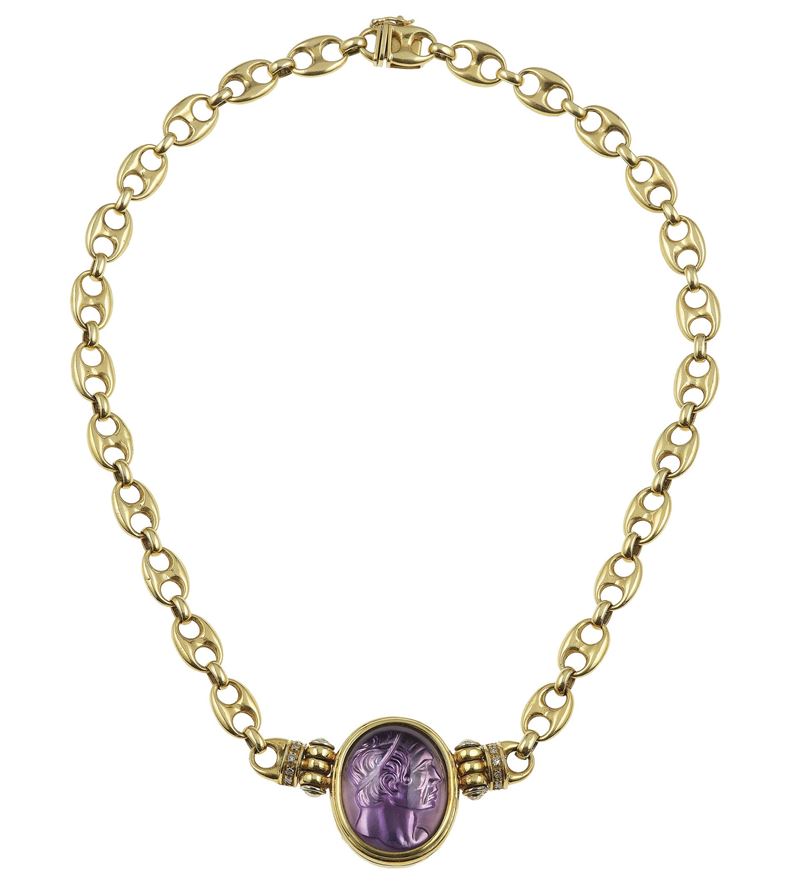 Amethyst and gold necklace  - Auction Jewels - Cambi Casa d'Aste