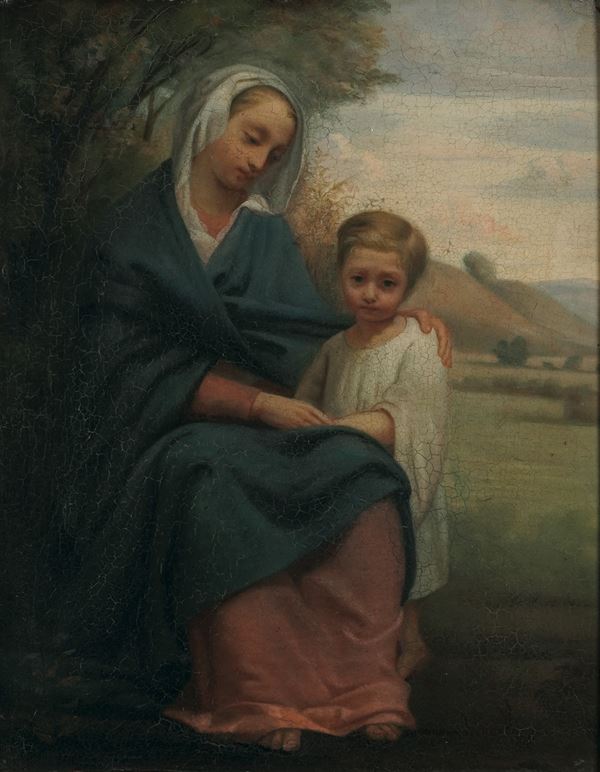 Anonimo del XIX-XX secolo Madonna con Bambino