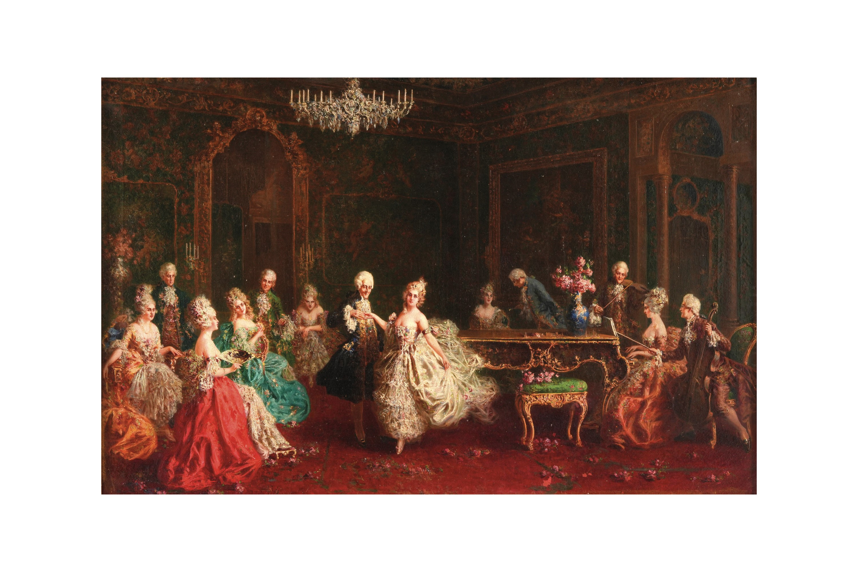 Raffaele Zeloni - Scena di Ballo in Abiti Settecenteschi