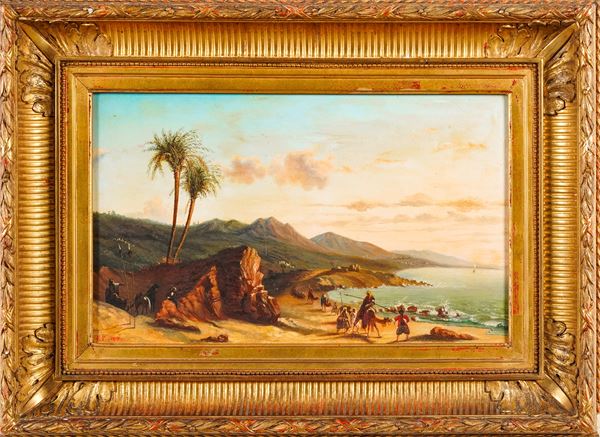 Siglato E.P Veduta mediorientale, 1872