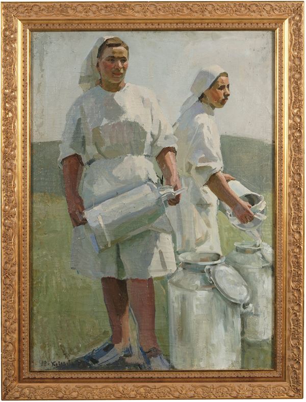 O. Krylova (?) Raccolta del latte