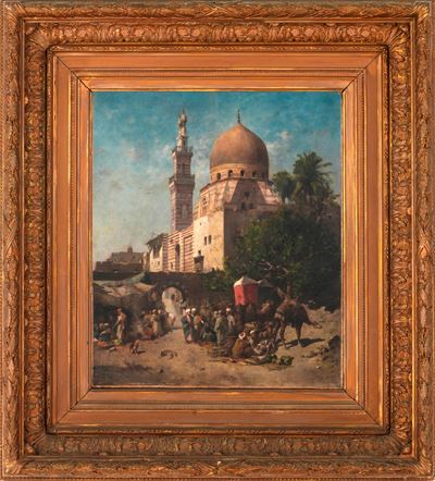 L’arrivo della Carovana Davanti alla Moschea Émir Akhor del Cairo