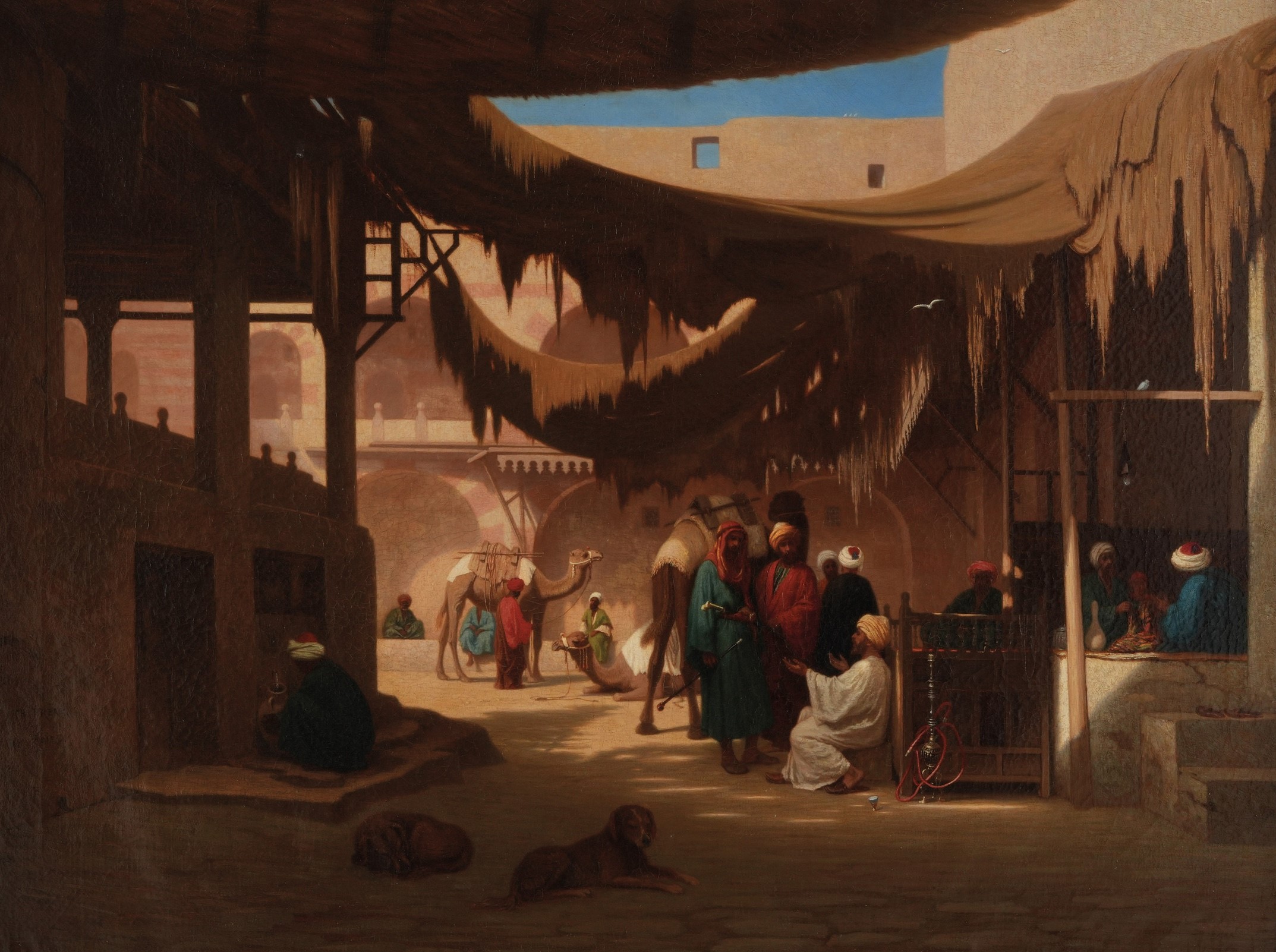 Théodore Frère - Un Okalé (caravansérail) Au Caire
