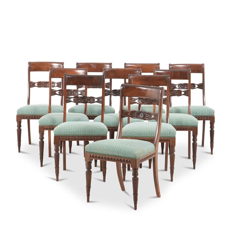 Gruppo di 4 sedie, XIX secolo  - Asta Antiquariato - Cambi Casa d'Aste