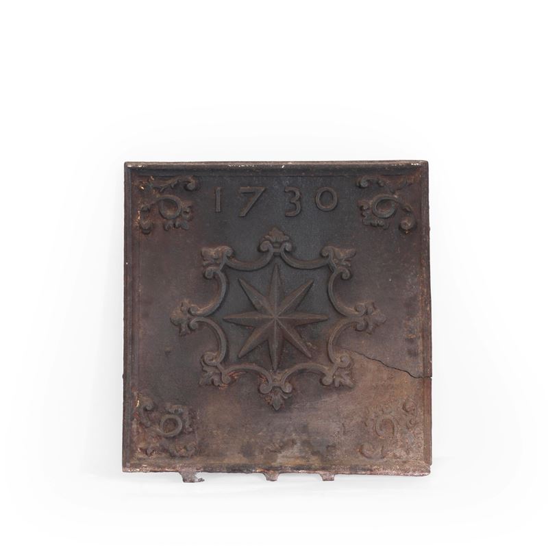 Lastra per camino in ghisa  - Asta Antiquariato - Cambi Casa d'Aste