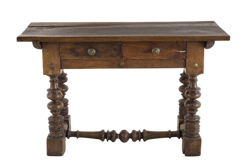 Tavolo a rocchetto. Emilia (restauri e rifacimenti)  - Auction Antiquariato - Cambi Casa d'Aste