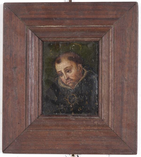 Scuola del XVII secolo Ritratto di san Nicola da Tolentino