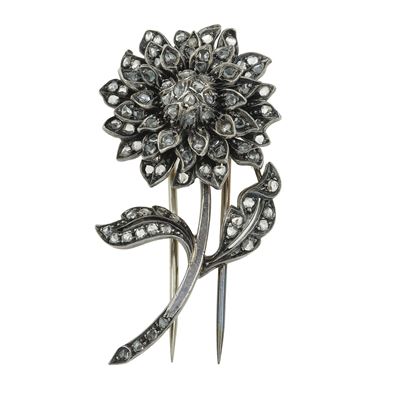 Spilla con Diamanti di Vecchio Taglio
