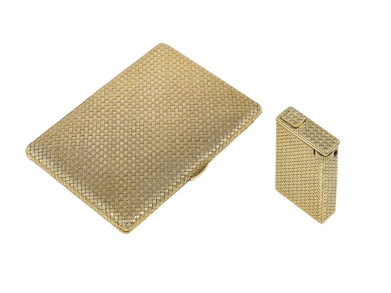 Set composto da portasigarette ed accendino  - Asta Fine Jewels - Cambi Casa d'Aste