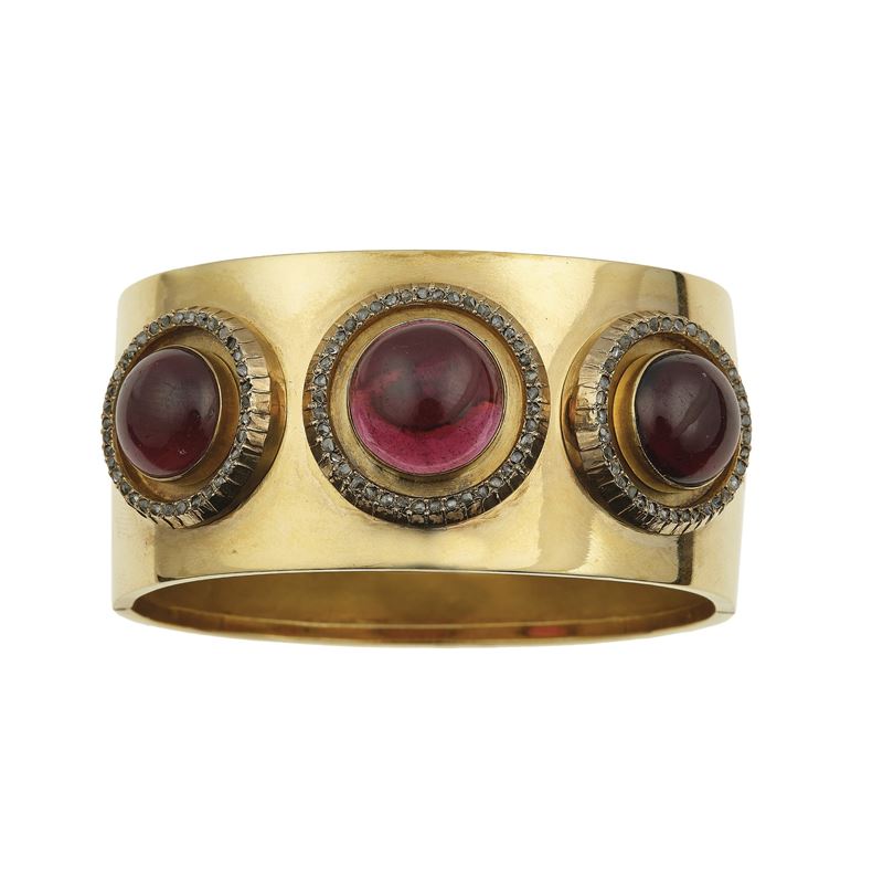Garnet and gold bracelet  - Auction Fine Jewels - Cambi Casa d'Aste