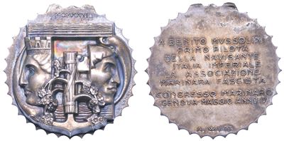 Genova. Adolfo Wildt. Medaglia 1926/a. IV. per il Congresso Marinaro di Maggio.