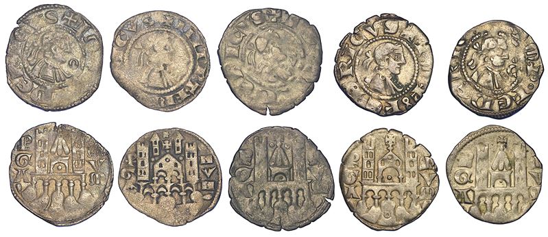 BERGAMO. Lotto di cinque monete.  - Auction Numismatics - Cambi Casa d'Aste