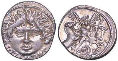 Plautia. L. Plautius Plancus, 47 a.C. Denario.