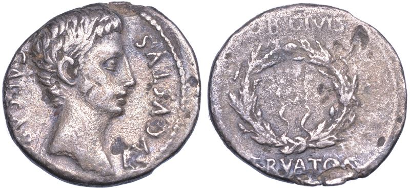 OTTAVIANO AUGUSTO, 27 a.C. - 14 d.C. Denario, anno 19. a.C. Colonia Patricia?  - Auction Numismatics - Cambi Casa d'Aste
