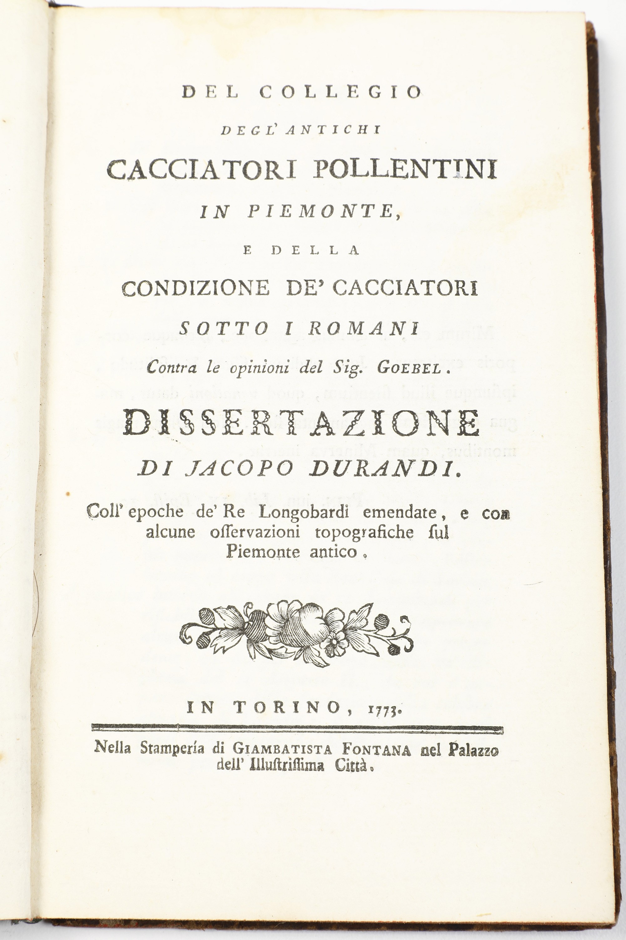 Jacopo Durandi Lotto di Sei Opere