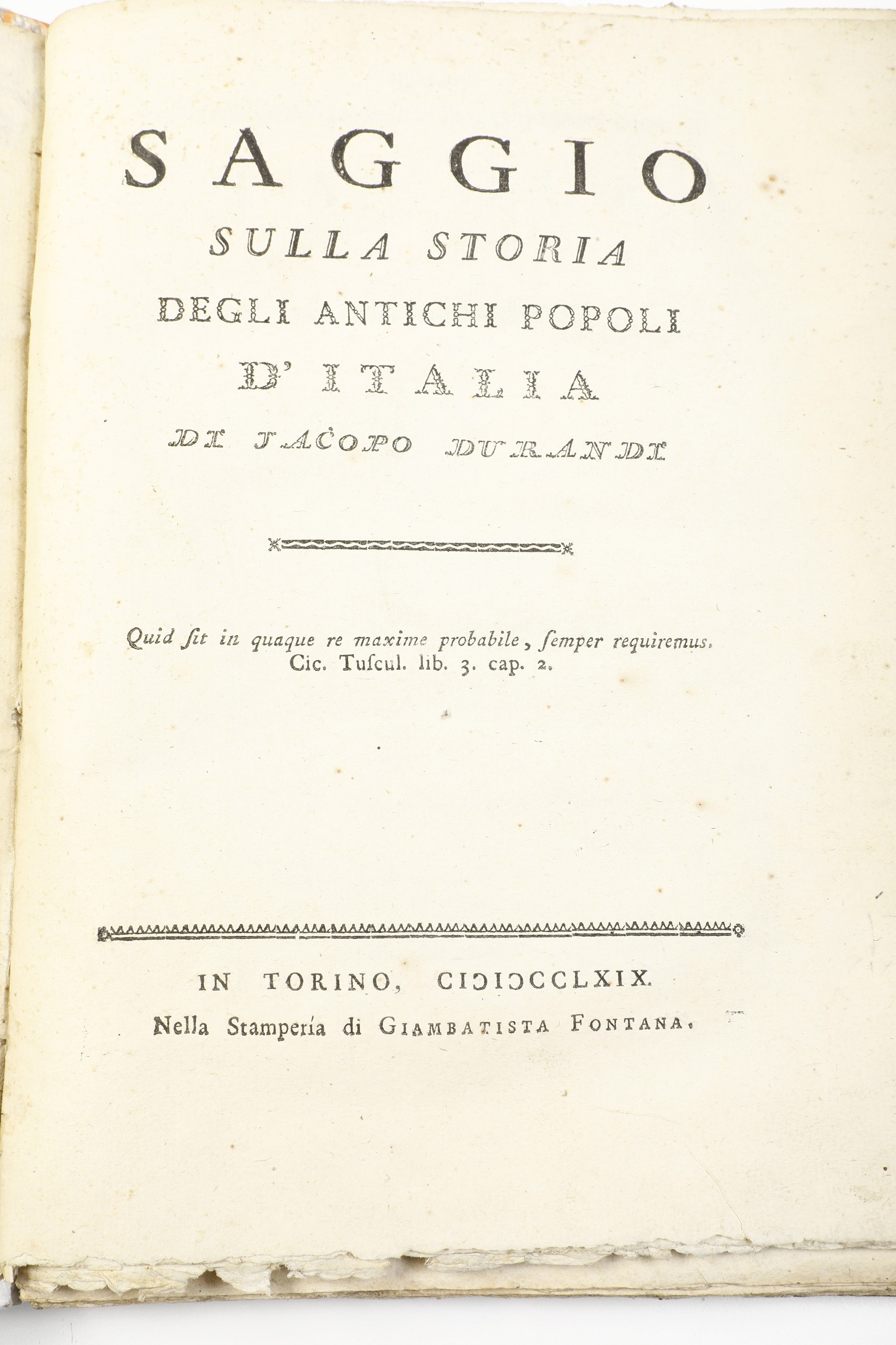 Jacopo Durandi Lotto di Sei Opere