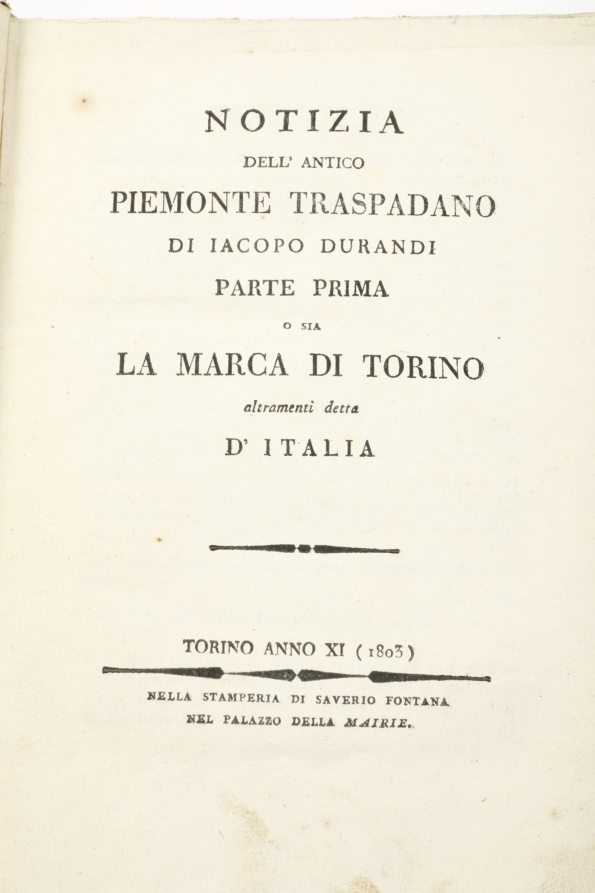 Jacopo Durandi Lotto di Sei Opere