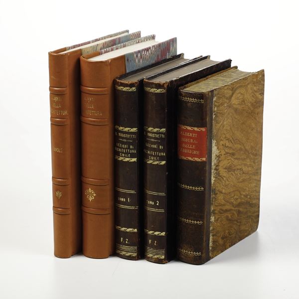 Giuseppe Antonio Alberti Trattato della misura delle fabbriche di Giuseppe Antonio Alberti bolognese nel quale si espone la misura delle superficie di tutti i solidi e di ogni specie di volte. Con un appendice del modo di misurare le vasche i legnaj i fienili i granai ... Con note ed aggiunte di Baldassarre Orsini Perugino  Firenze, Luigi Pezzati, 1822 (III edizione) 