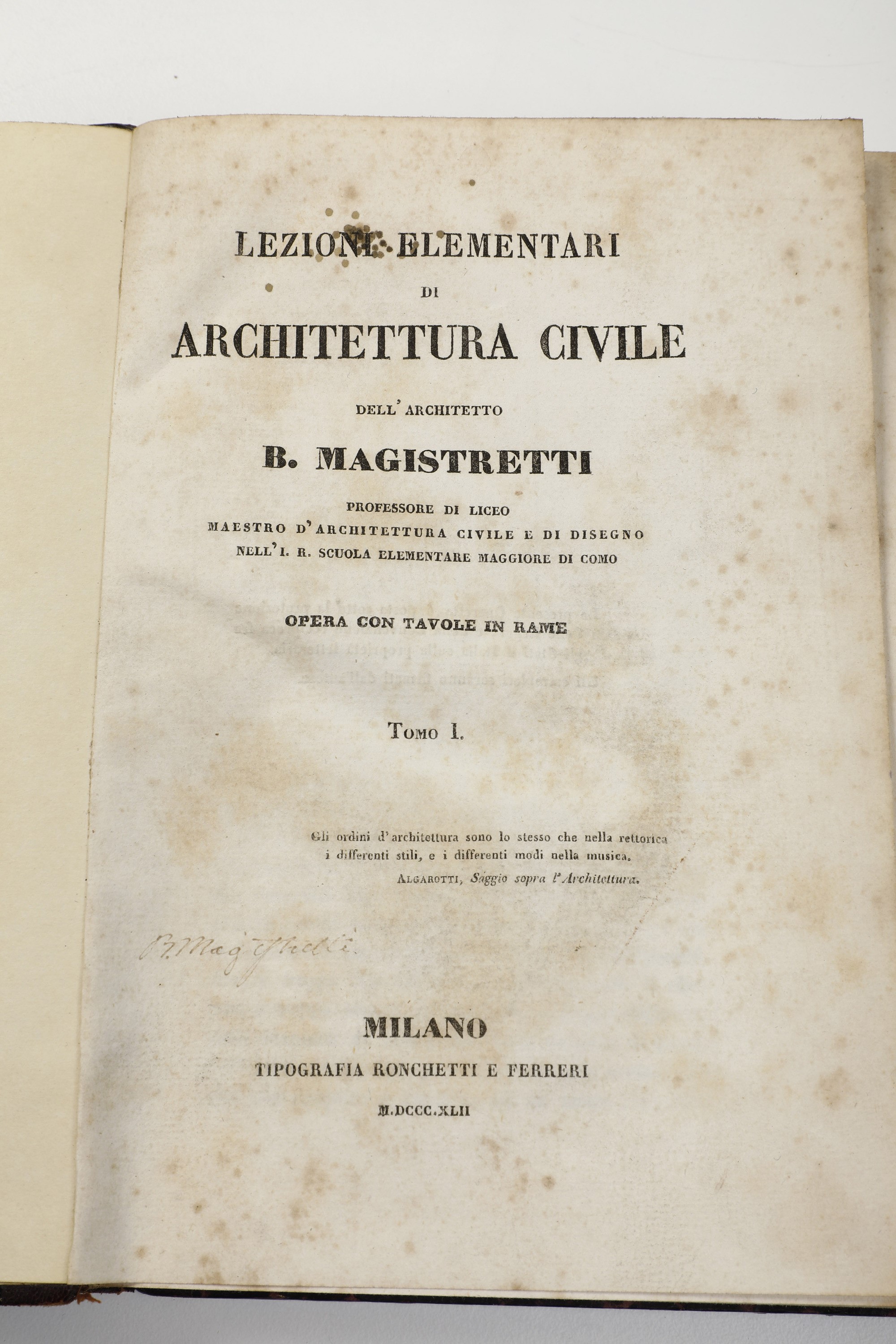 Giuseppe Antonio Alberti Trattato della Misura delle Fabbriche di Giuseppe Antonio Alberti Bologn...