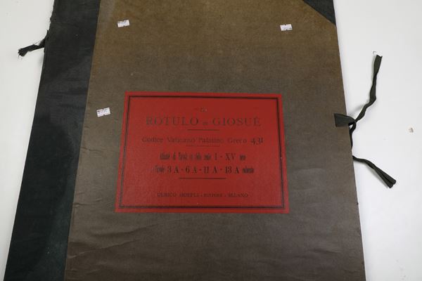 Il rotulo di Giosuè. Codice Vaticano palatino greco 431. Atlante di tavole in folio reale i-XV nere e tavole 3a-6a-11a-13a colorate. Milano, Ulrico Hoepli Editore