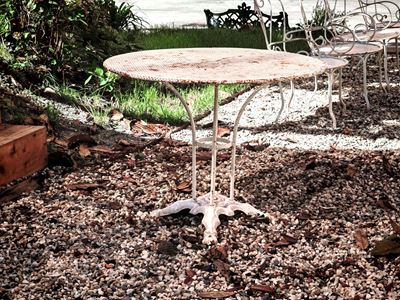 Tavola da Giardino in Metallo Dipinto