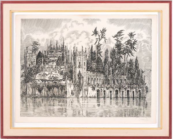 Albert Decaris (1901-1988) La piéce d'eau