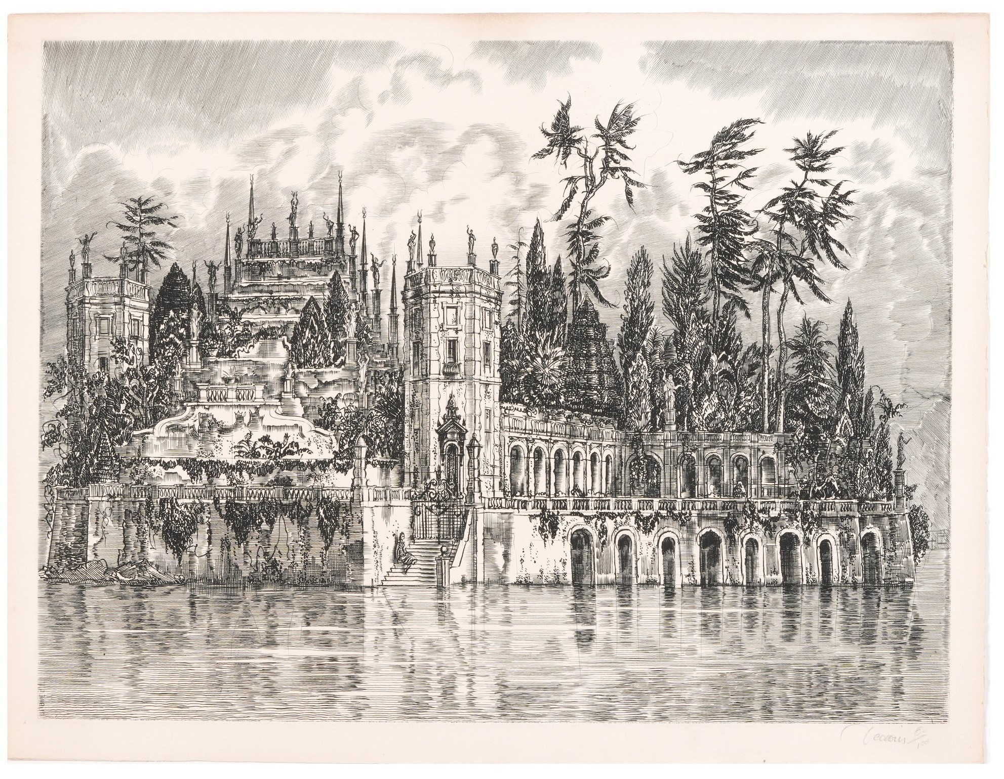 Albert Decaris (1901-1988) la Piéce D'eau