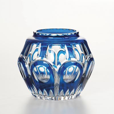 Vaso in Cristallo. Manifattura Cristal Val Saint Lambert, Belgio Anni'50
