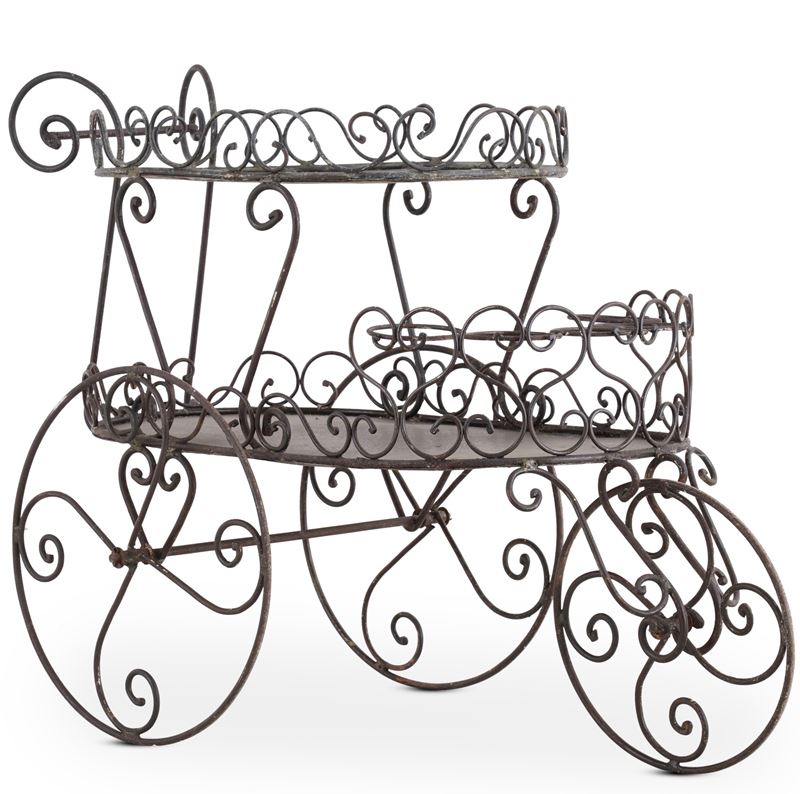 Carrello portavivande da giardino in metallo dipinto  - Asta Antiquariato - Cambi Casa d'Aste