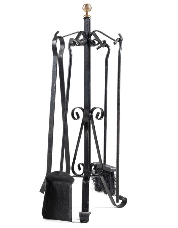 Set da camino in ferro battuto