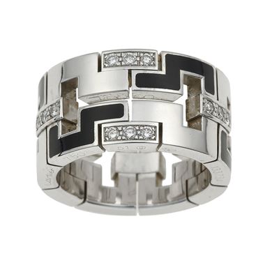 Cartier. Anello "le Baiser Du Dragon" con Diamanti e Smalto
