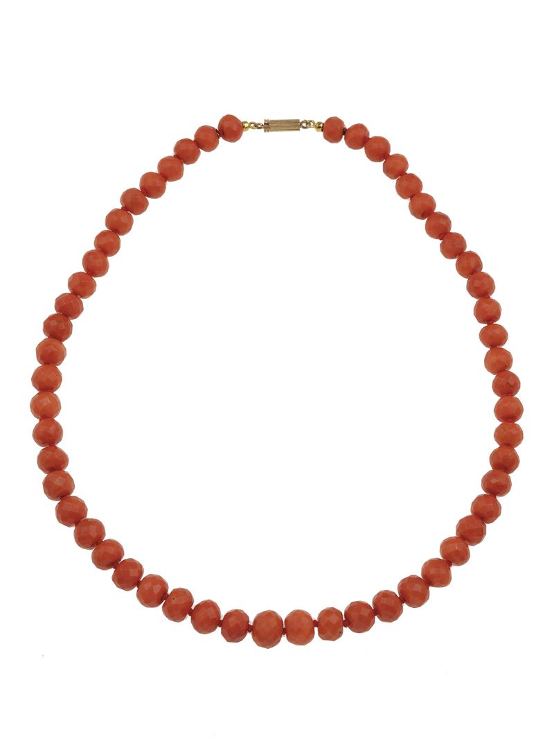 Coral and gold necklace  - Auction Fine Jewellery - Cambi Casa d'Aste