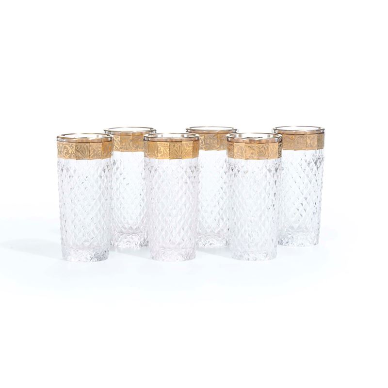 Sei tumbler. Probabilmente manifattura Moser, XX secolo.  - Auction The Art of the Table - Cambi Casa d'Aste